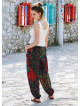 Ethnic Print Elastic Waist Boho Style Baggy Pants