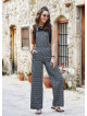 Ethnic Print Adjustable Buckle Straps Boho Jumpsuit
