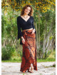 Gypsy Style Orange Flowy Skirt