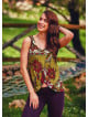 Sleeveless Wrap Front Boat Neck Summer Green Top