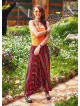 Shirred Wide Waistband Hippie Style Wholesale Striped Harem Pants