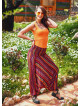 Shirred Wide Waistband Hippie Style Wholesale Striped Harem Pants