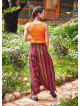 Shirred Wide Waistband Hippie Style Wholesale Striped Harem Pants