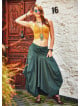Boho Gypsy Style Asymmetrical Hem Tie Waist Long Cotton Skirt