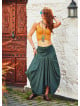 Boho Gypsy Style Asymmetrical Hem Tie Waist Long Cotton Skirt
