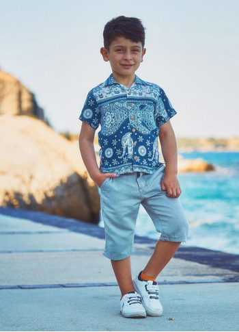 Kids Patterned Comfortable Fit Shirt