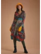 Black Babil V Neckline Long Sleeve Dress