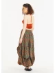 Ethnic Print Oversized Pocket Long Boho Skirt