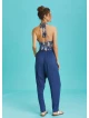 Drop Crotch Blue Pleated Summer Pants