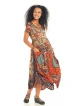 Asymetrical Hem Half Sleeve Bohemian Maternity Dress